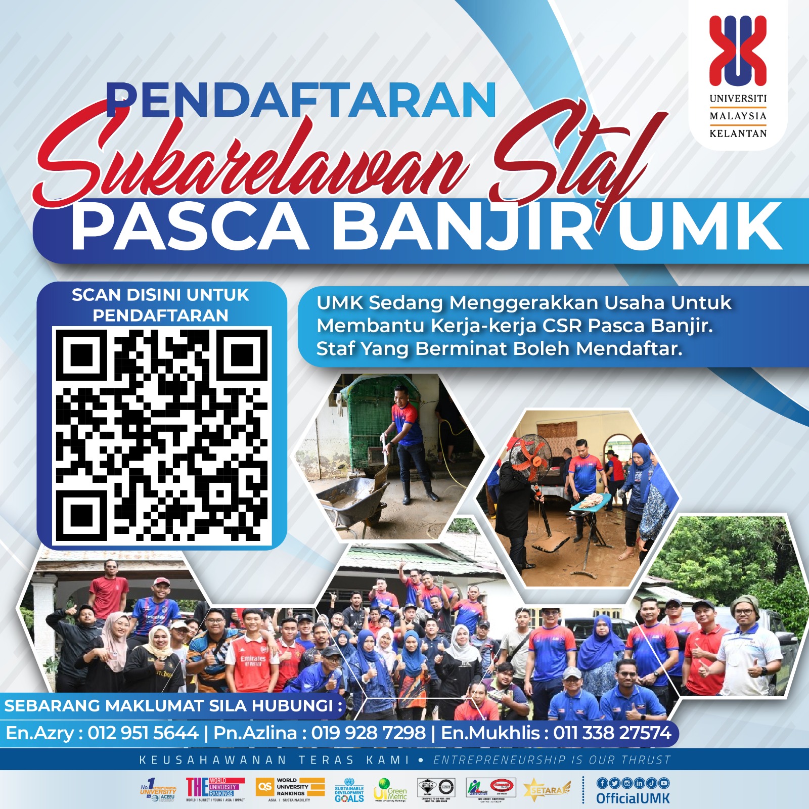 SUKARELAWAN PASCA BANJIR UMK